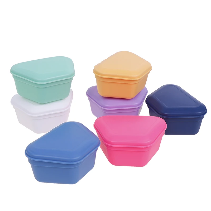 1 шт. пластиковая коробка для зубных протезов 110 х80х62 мм