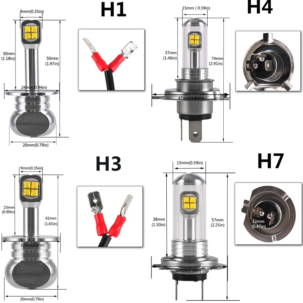2шт 3000Lm H11 Светодиодный H7 H4 автомобильный светильник s светодиодный лампы 9005 HB3 9006