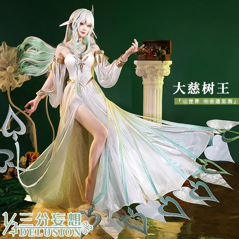 

COSLEE Amine Game Genshin Impact The Greater Lord Rukkhadevata Cosplay Costume Party Gorgeous Dress Uniform Halloween Outfit