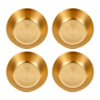 4pcs seasoning dish appetizer serving tray stainless steel sauce dishes spice dish plates food sauce dish tableware