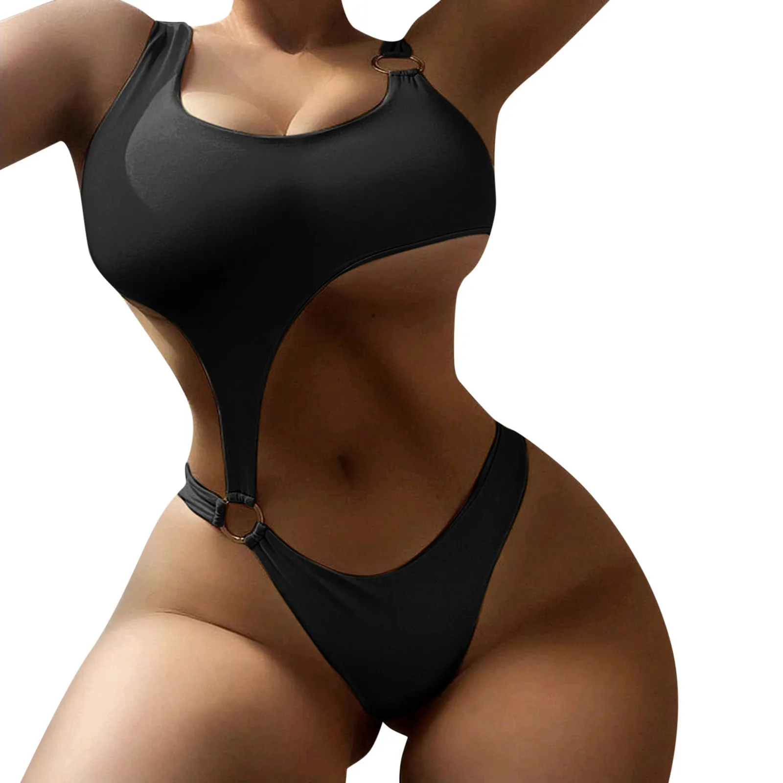 

Stripper Swimwear Suit Bikini Beach Solid Swimsuits Swimming Pieces Color Swimwear Bandage Swimwear Green