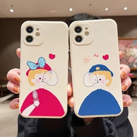 personality couple for apple iphone 11 12 13 pro max 12 13 mini x xr xs max se 2020 6 7 8 plus silicone phone cases cover fundas
