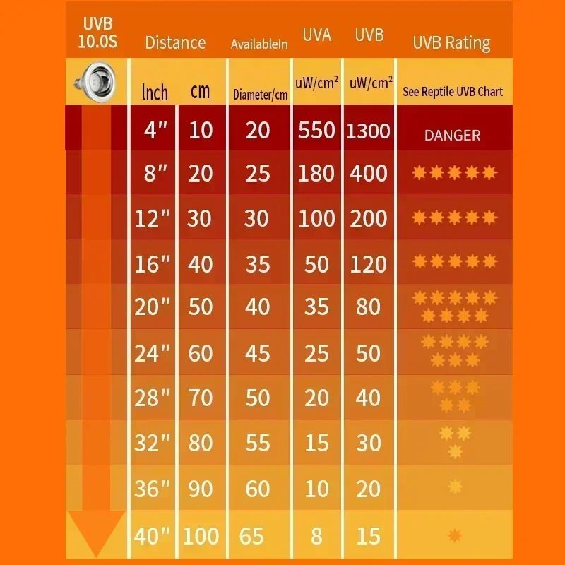 UVB лампа полного спектра UVA ультрафиолетовая добавка кальция освещение ползание