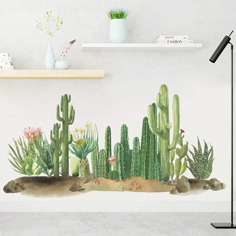 Наклейки на стену с изображением пустыни кактуса для гостиной спальни детской