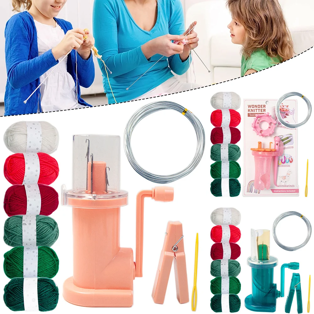 

Hand-Cranked Rope Braiding Machine Kit Multipurpose DIY Colorful Woven Rope Knitting Set For Christmas Crafts Making Supplies