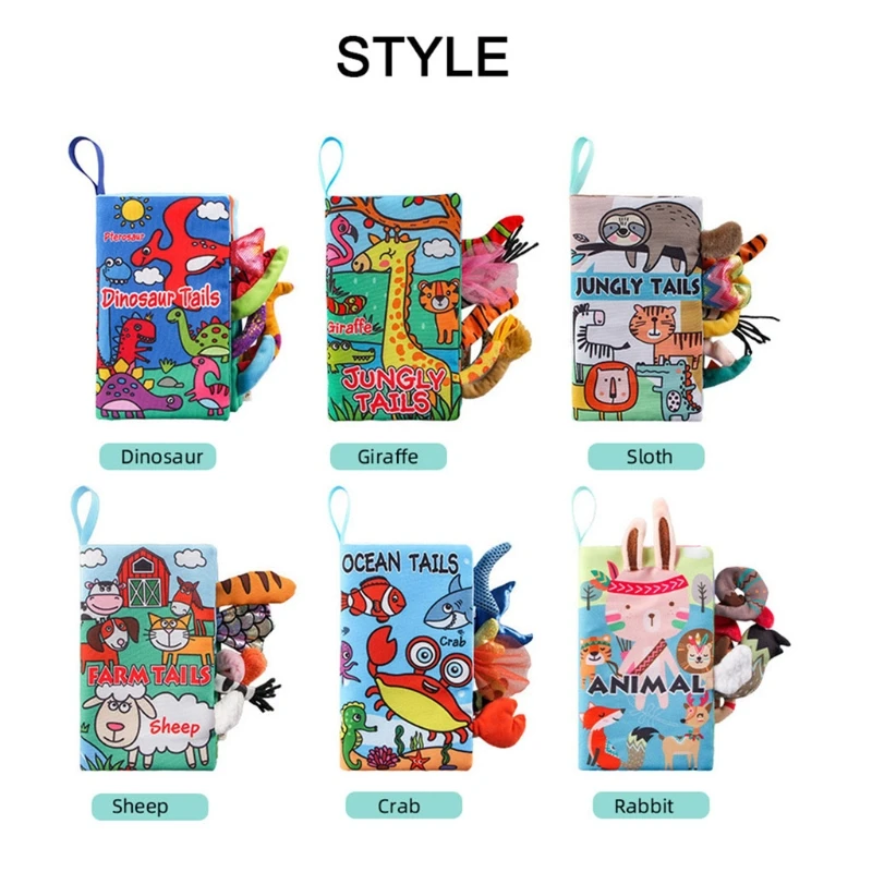 

Baby's Sensory Book Soft Desktop Calendar Learning Toy Book w/ Distorting Mirror Interactive Visual Toy for Newborn 3M+