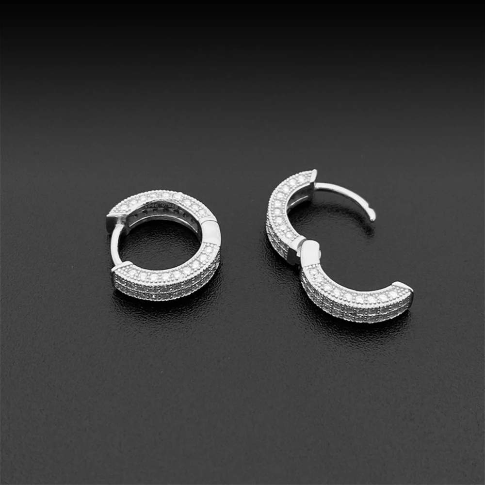 1.1mm Classic Moissanite Earrings For Women Real Diamond S925 Silver Ear Studs Men High-End Jewelry Pass Tester Free Shipping