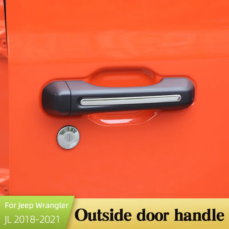 

Outside Door Bowl Handle For Jeep Wrangler JL 2018-2021 Stainless Steel Exterior Scratch Resistant Protective Accessories