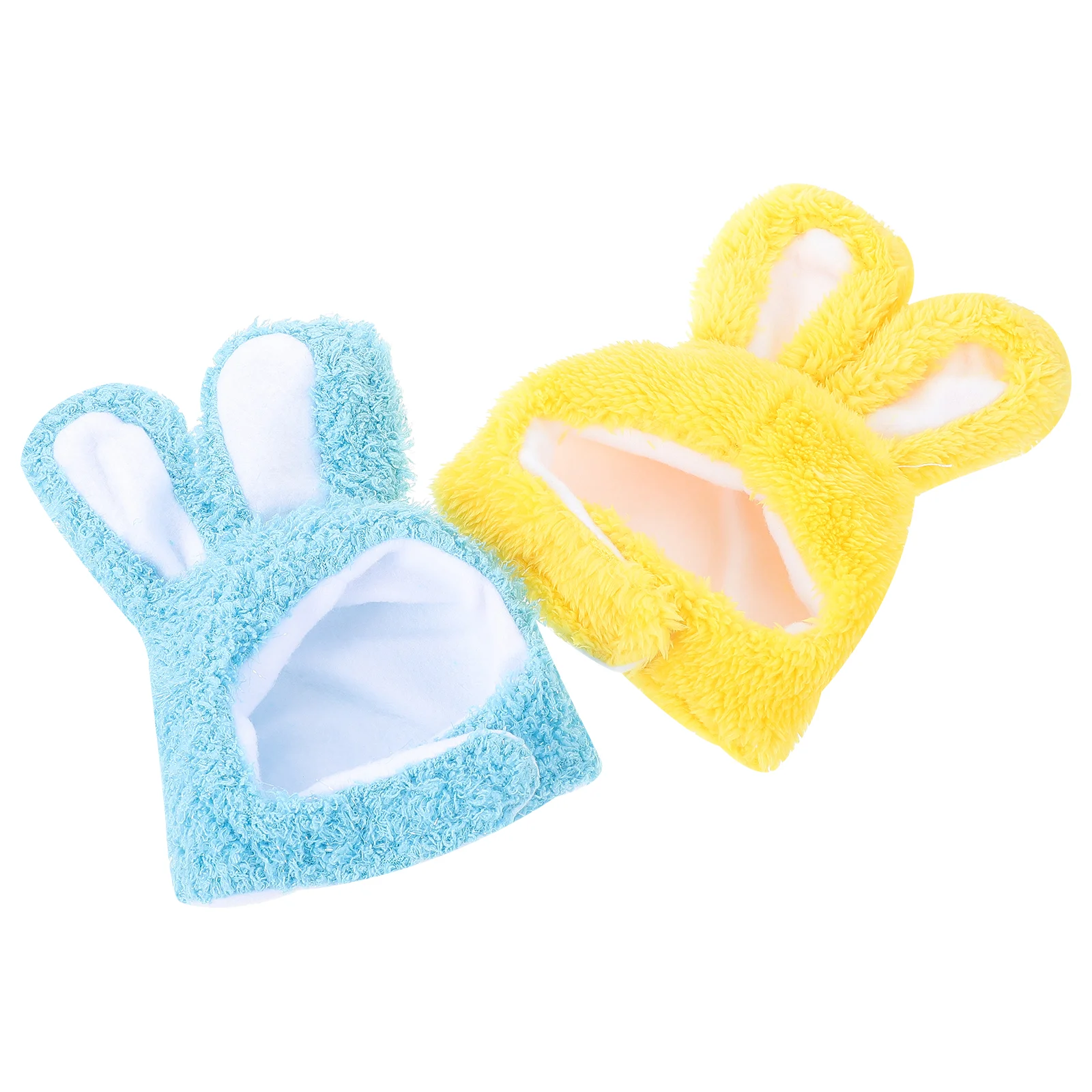 

2 Pcs Cat Bunny Hat Dog Accessories Adorable Pet Decorative Sherpa Dress Costume