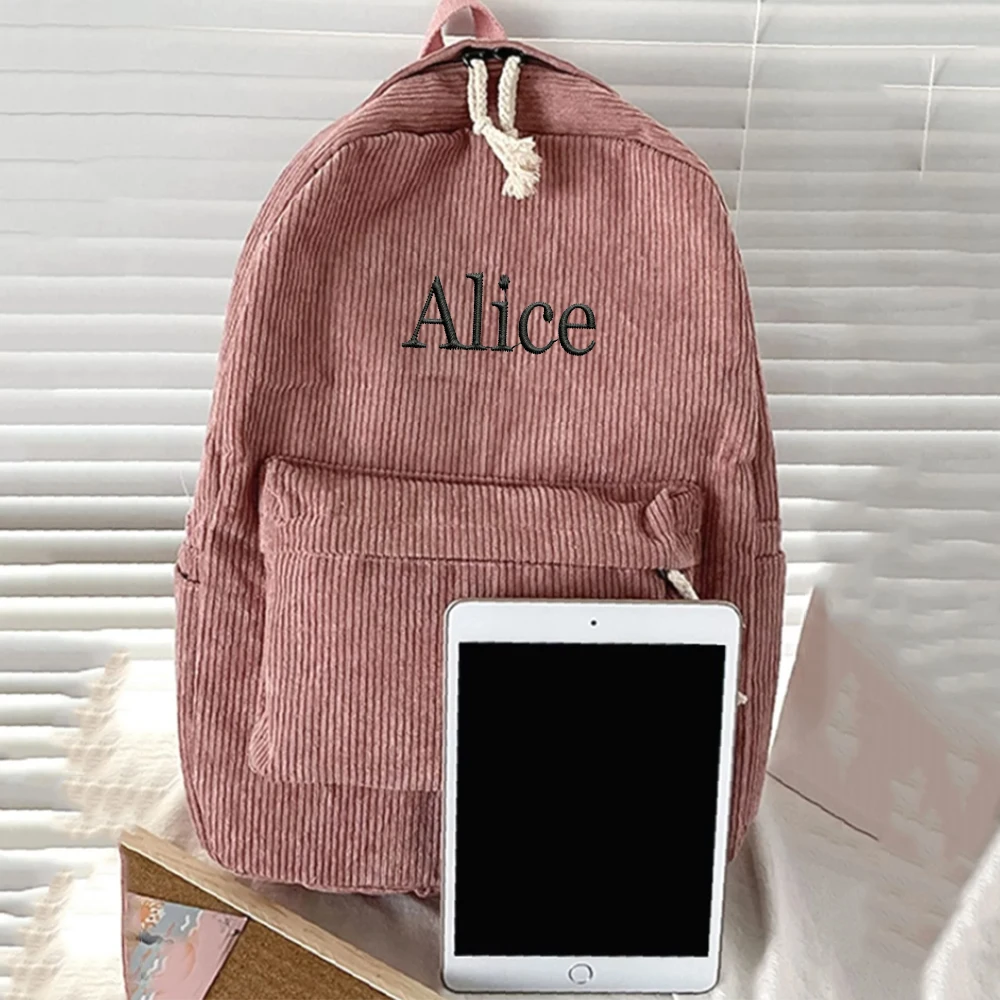 Large Capacity Backpack with Customized Name Personalized Gift Bag for Hight School Boys and Girls Embroidery Your Name Bags