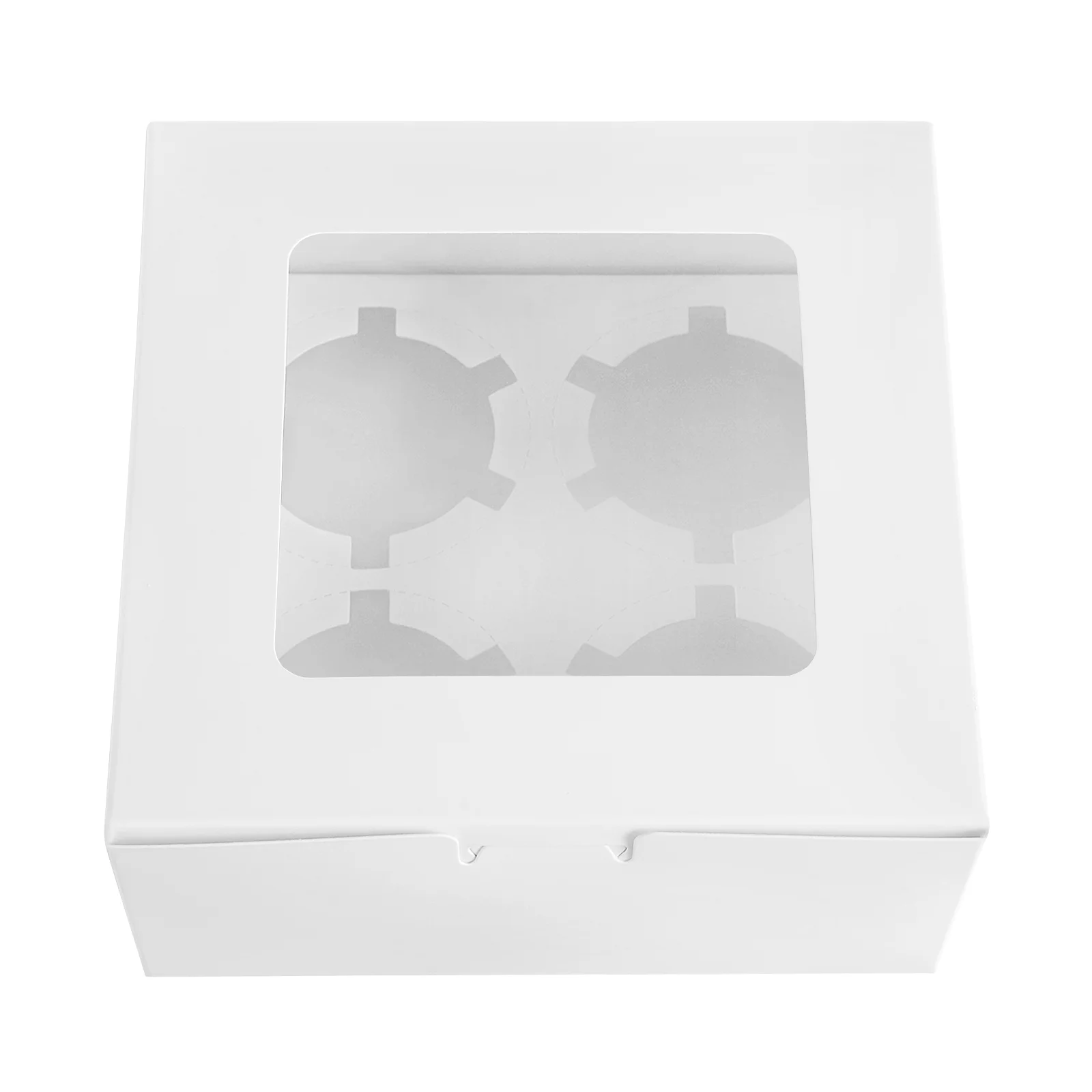 

Toybian 24 комплекта, 4 отделения, кекс, искусственная коробка, с окном и Разделителями (белый)