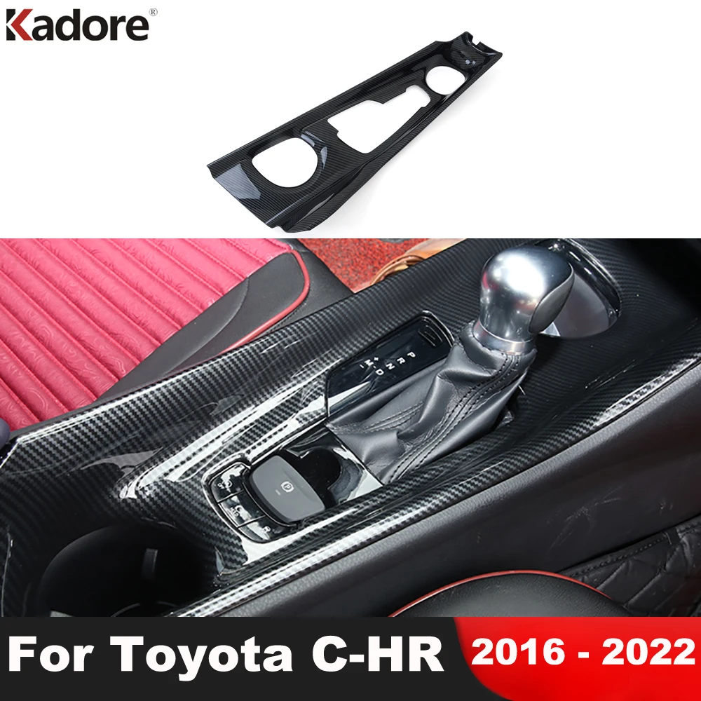 

Car Gear Shift Box Panel Cover Trim For Toyota CHR C-HR 2016 2017 2018 2019 2021 2022 Carbon Fiber Interior Moulding Accessoires