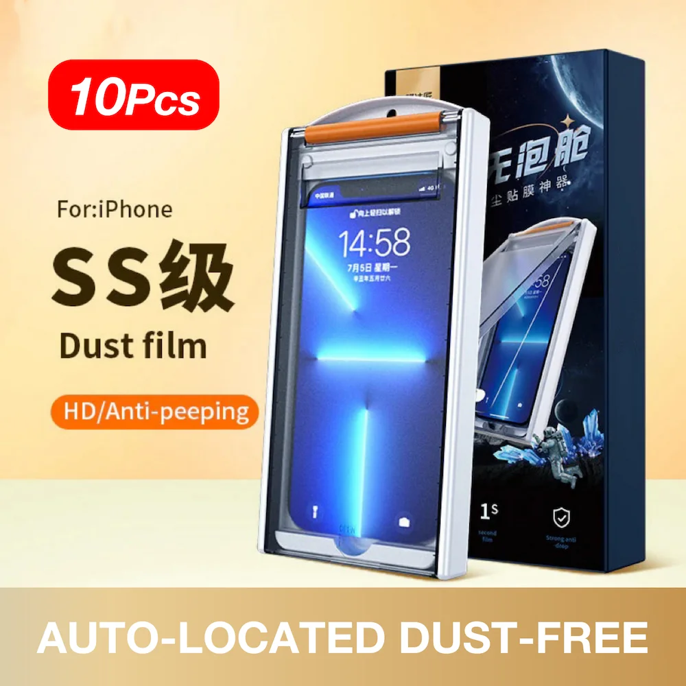 for iPhone 15 14 PRO MAX 13 12 PLUS Screen Protector Tempering Glass Explosion-proof Protective with Install Kit