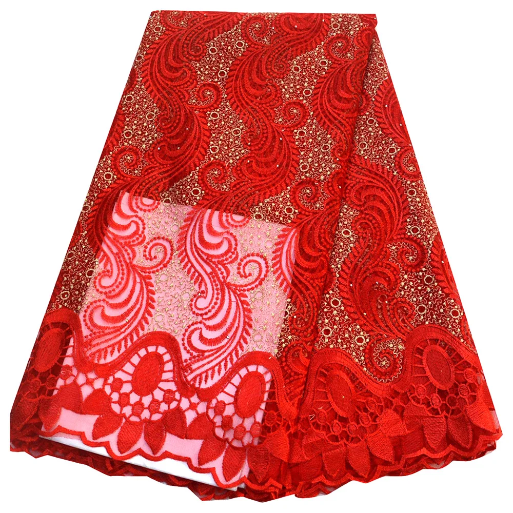 

African Mesh Lace Fabric High Quality Embroidery French Tulle 2023 Net Class Design Nigerian Lace Fabrics 5 Yards F1776