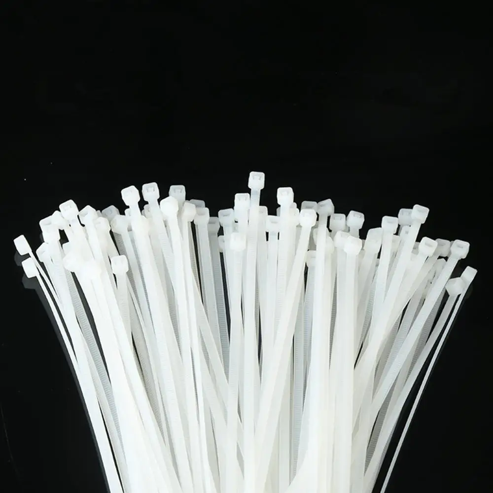 Самоблокирующийся пластиковый нейлоновый хомут 500 шт. черный 4x150кабельный хомут Крепежное кольцо хомут на застежке-молнии набор нейлоновых хомутов для кабеля