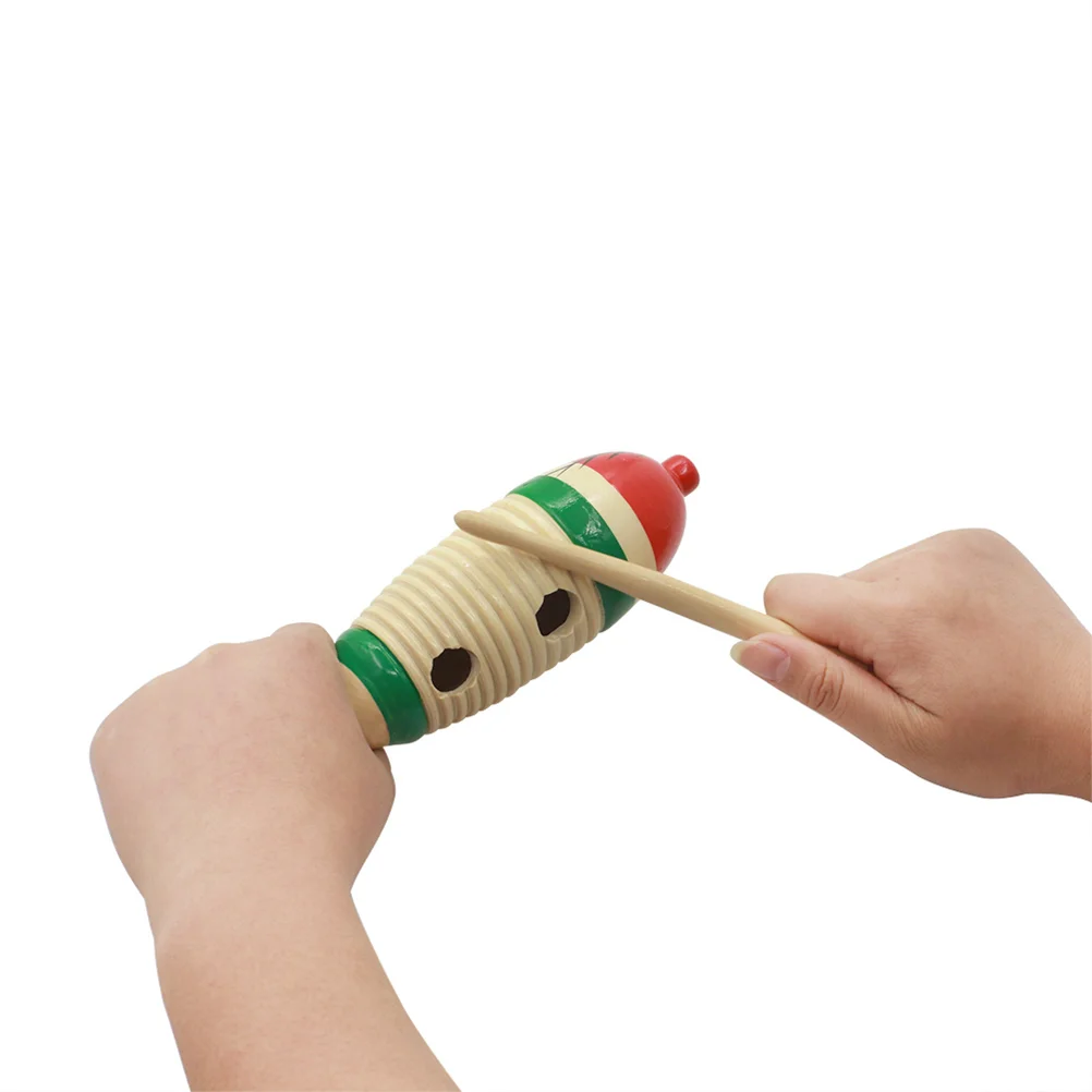 

1 Set Wooden Musical Instrument with Mallet Wooden Fish Percussion Educational Musical (Burlywood)