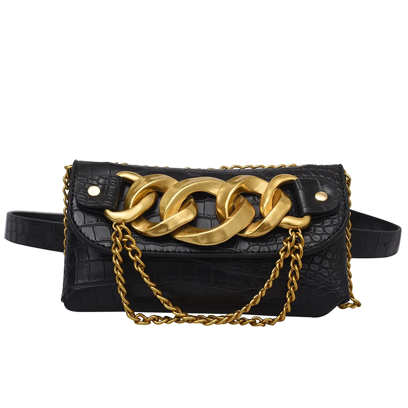 

Branded Mini Crossbody Bags For Women Luxury Purse Fashion Metal Chain Shoulder Bag Leather Stone Pattern Belt Bag Women Clutche