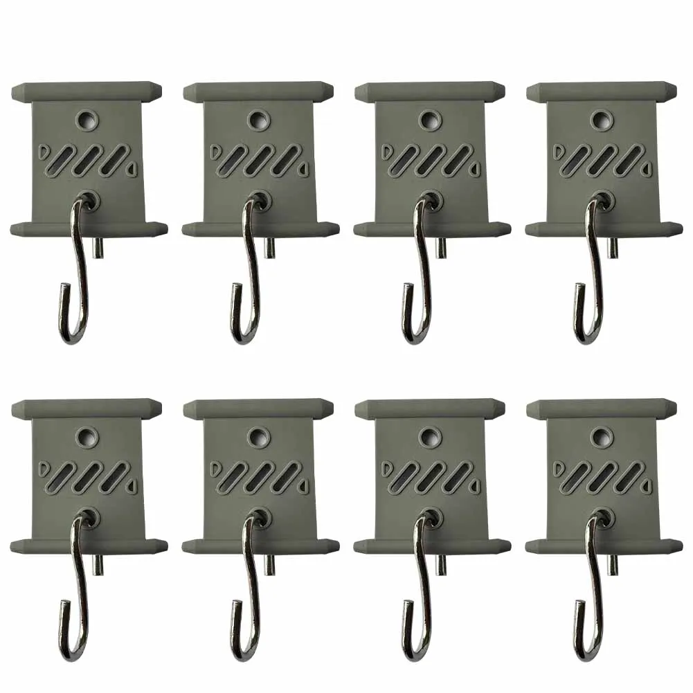 8pcs S-shaped Camping Awning Hooks Clips RV Tent Hangers Light Hangers Party Light Hangers For Caravan Camper Van Accessories