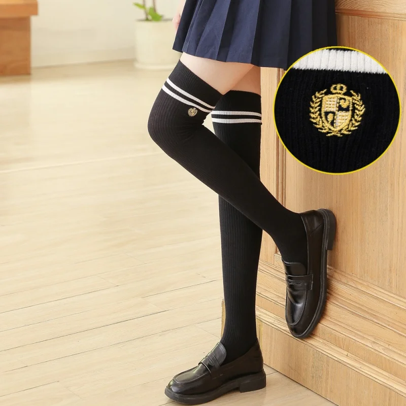 

JK Knee Socks Stockings Children's Japanese Style Students College Style Hold-Ups Spring and Autumn Leg Slimming Thigh High Sock