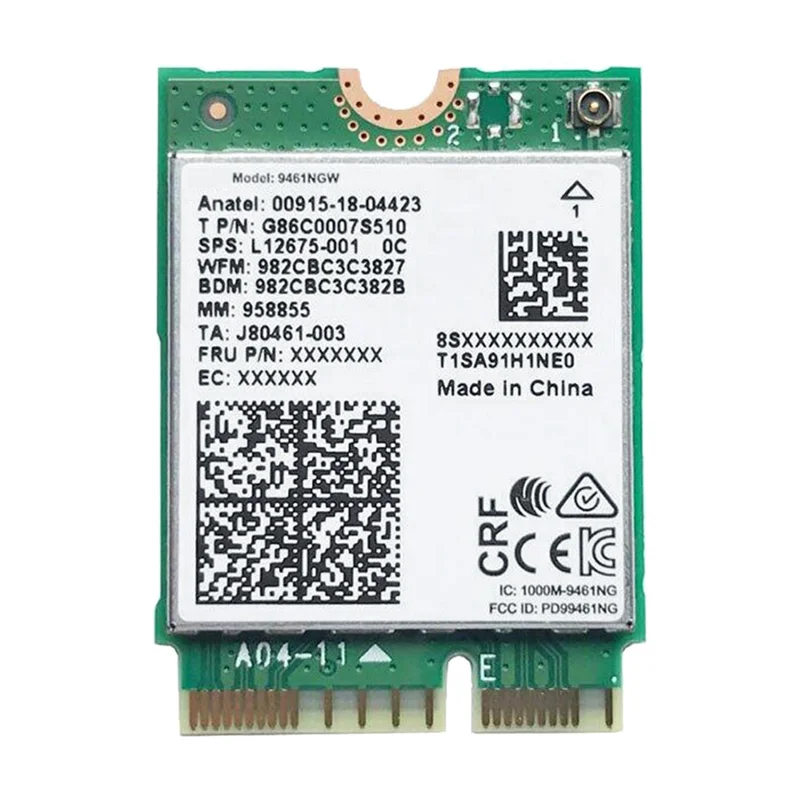 Фото HIHI для карты Wi-Fi 9461NGW AC 9461 2,4G/5G двухдиапазонный 802.11AC M2 Key E CNVI Bluetooth 5,0 беспроводной адаптер №1