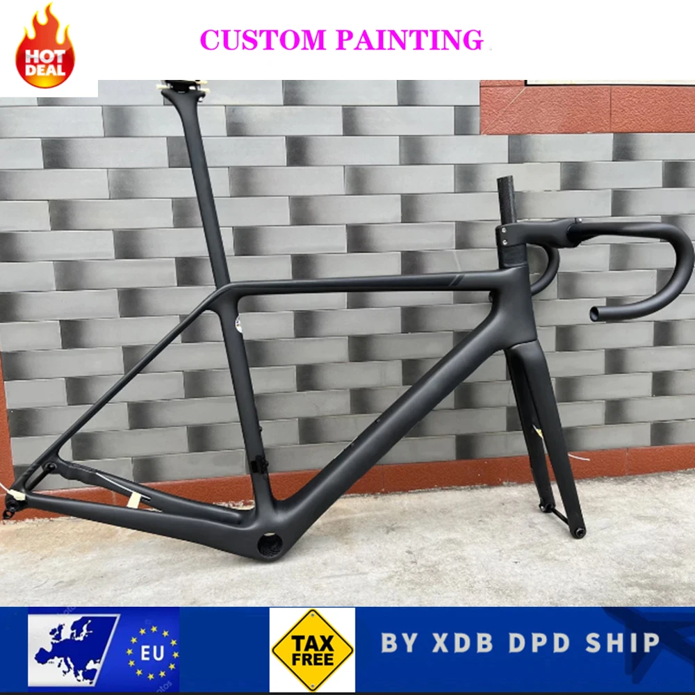 

T1000 UD R5 Frameset Carbon Bike Frames Disc Brake Fork Seatpost Clamp Headset Handlebar Stem Ship By DPD UPS For EU