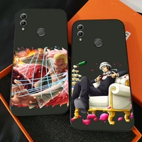one piece anime phone case for huawei honor 7a 7x 8 8x 8c 9 v9 9a 9x 9 lite 9x lite liquid silicon carcasa funda black