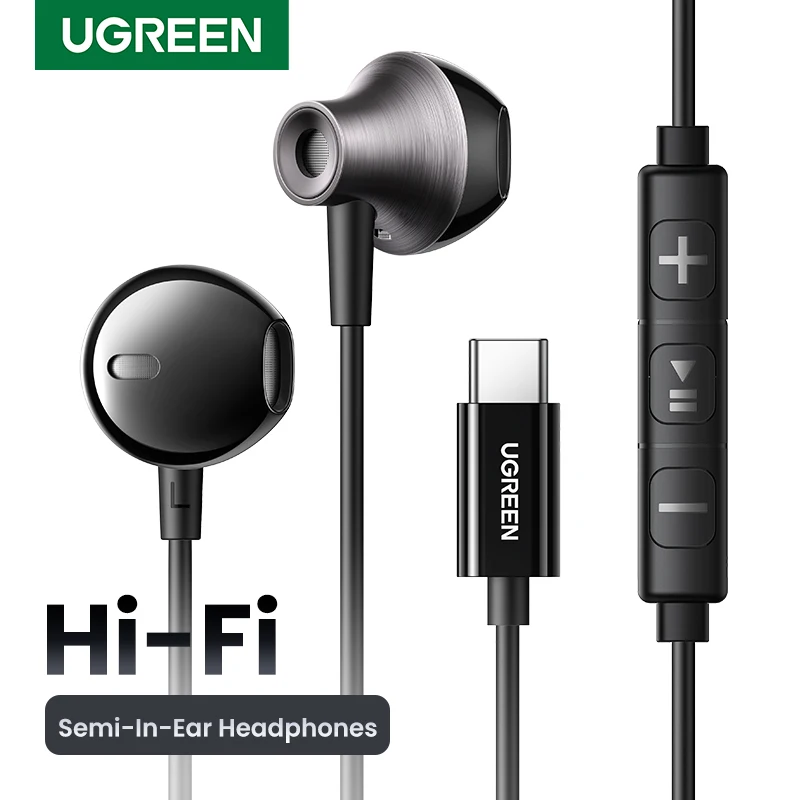 Проводные наушники UGREEN 3,5 мм USB Type C с микрофоном | AliExpress