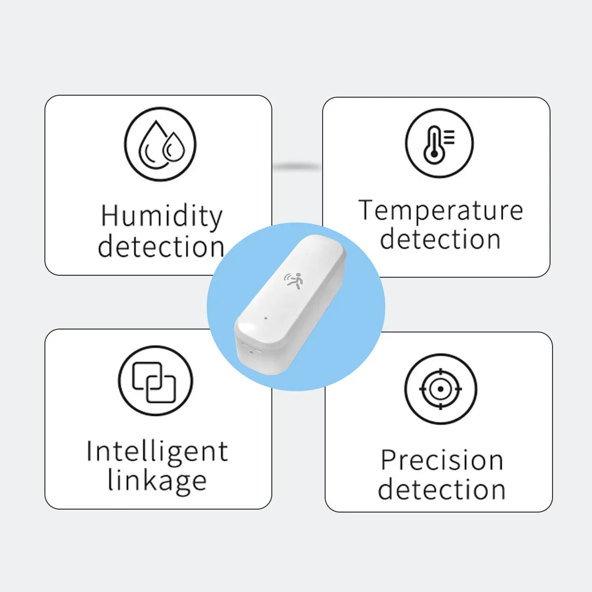 Фото ZigBee Smart Pir датчик движения человека детектор с датчиком температуры и влажности охранная система работает с домашним помощником №5