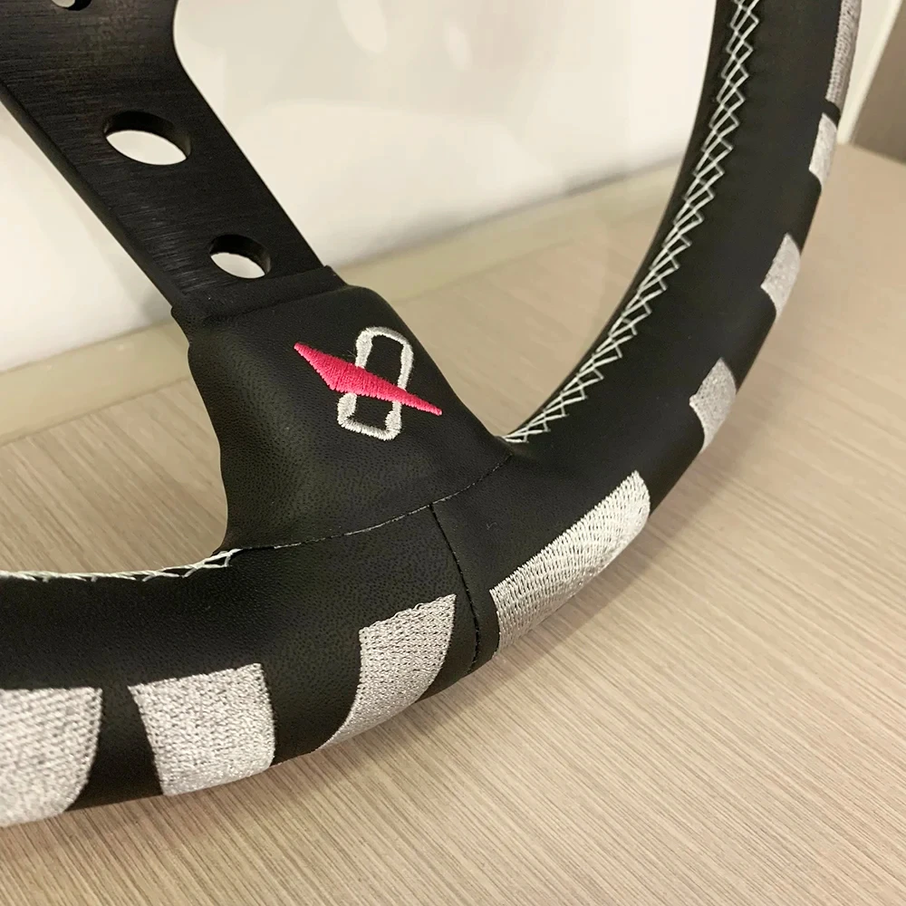 TIYPEOR Последняя версия VERTEX Кожаный руль из микрофибры Автомобильный Deep Drift Руль