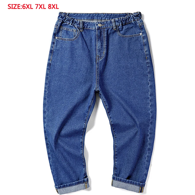 

Ankle-length Summer New Jeans Men's Pants High Quality Cotton Jeans Drect Sell Extra Large Super Big Plus Size 28-6XL 7XL 8XL