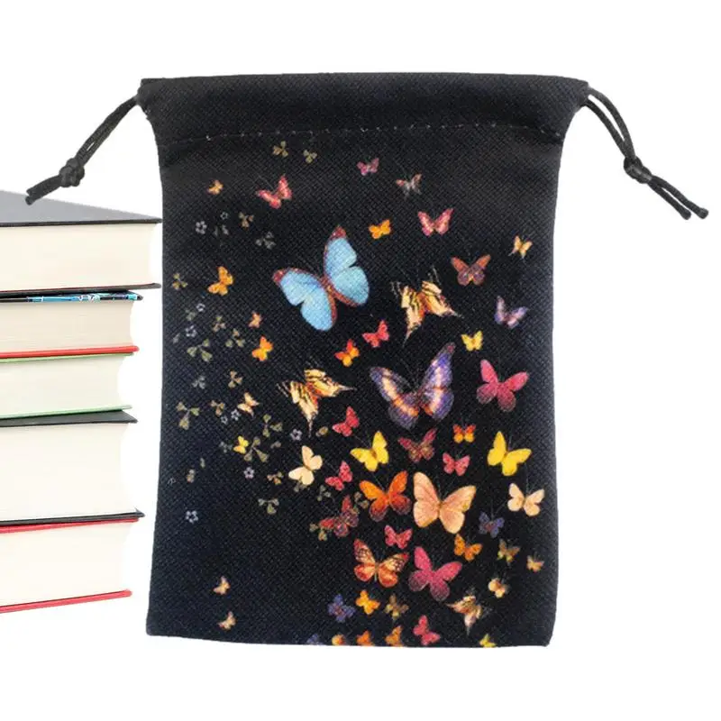 

Tarot Card Pouch Butterflies Print Tarot Cards Fabric Bag Jewelry Pouch 13x18cm Tarot Card Bag Dice Bag Tarot Card Jewelry Bags