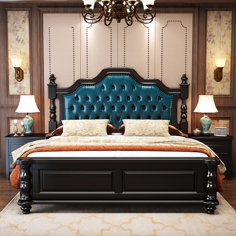Двуспальная кровать размера King Size современная элегантная роскошная принцессы