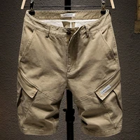 new spring men cotton cargo shorts clothing summer casual breeches bermuda fashion beach pants los cortos cargo short men x89