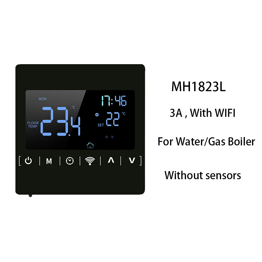 

Термостат Tuya MH1823 для умного дома, контроллер температуры с цифровым дисплеем, Wi-Fi, для нагрева воды, газового котла