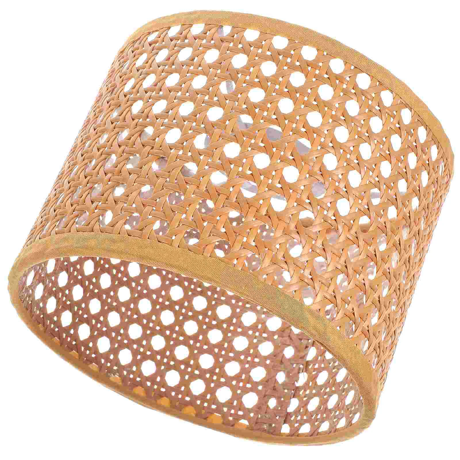 

Woven Rattan Lampshade Craft Cover Decor Hand Dustproof Indoor Delicate Astetic Room