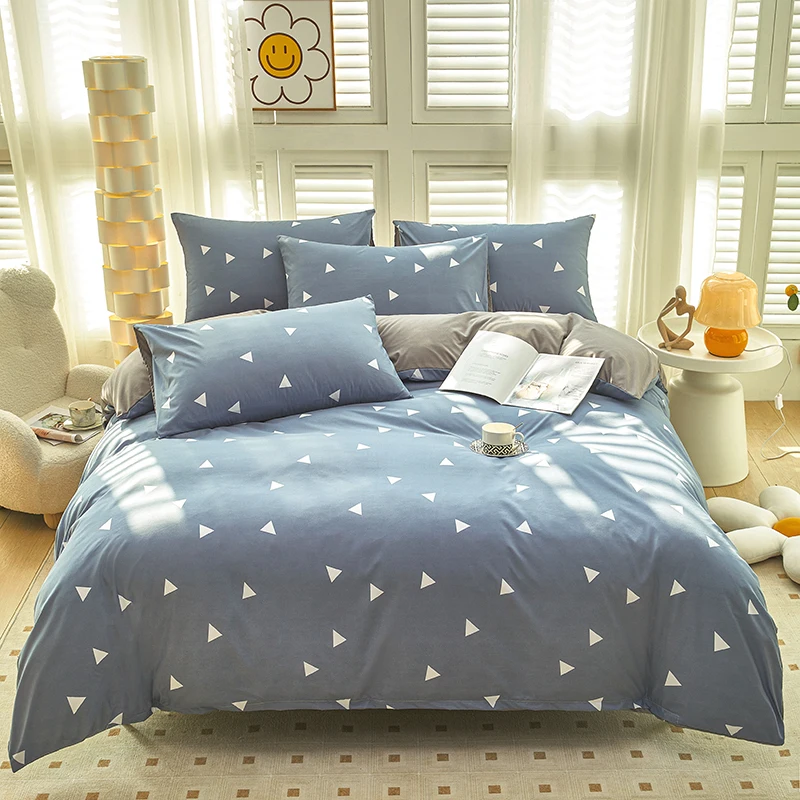 Простыня в простом стиле набор постельного белья с начесом пододеяльник