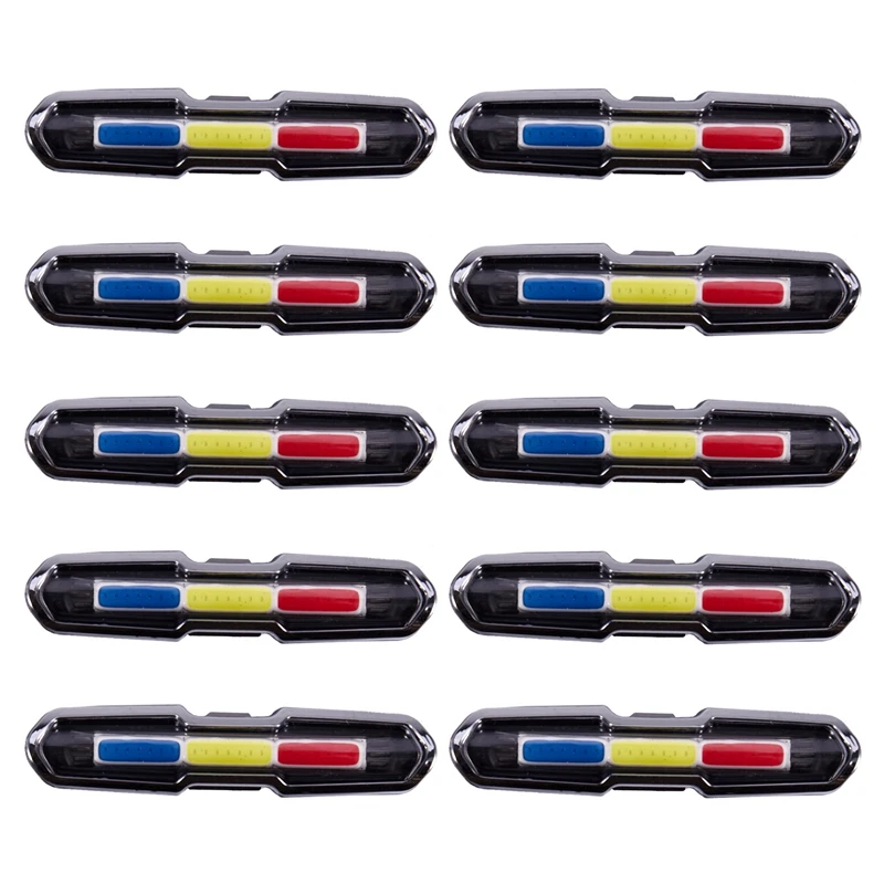 

10X USB перезаряжаемая Передняя и задняя велосипедная фонарь