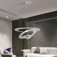 pirce micro suspension lamp nordic white light cyclotron ring chandeliers for dining room living room decor kitchen lighting