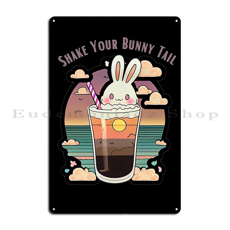 Стряхните свой Кролик хвост милый кролик и молочный коктейль металлический