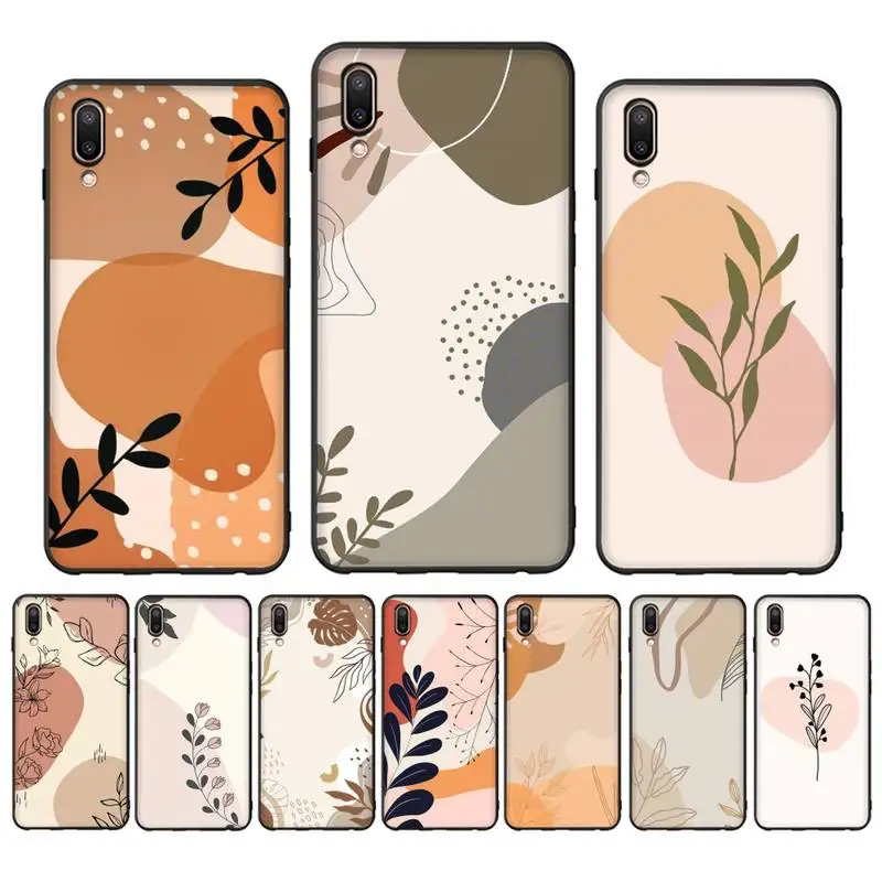 

Abstract Plants Phone Case for Vivo Y91C Y11 17 19 17 67 81 Oppo A9 2020 Realme c3
