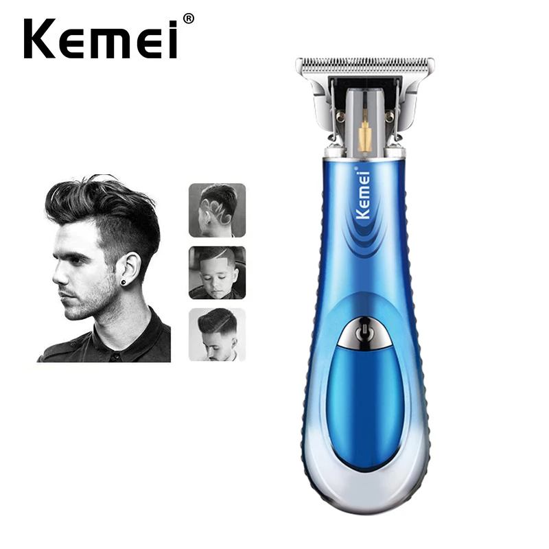 Kemei T9 Zero Gapped Hair Trimmer Cordless Professional T-Bl