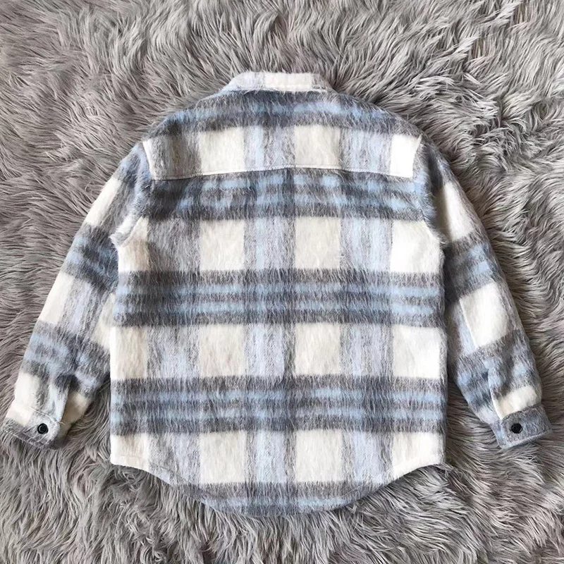 

Толстовка мужская шерстяная с капюшоном, в клетку, в клетку