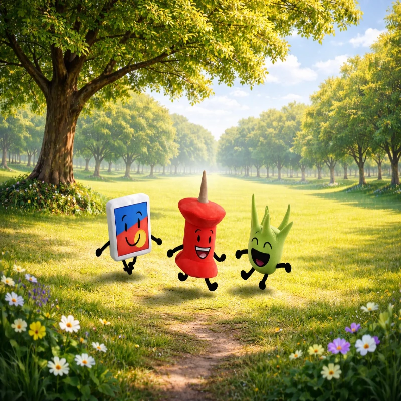 Фото Плюшевая игрушка BFDI: Битва за Остров Мечты, мягкая мультяшная плюшевая кукла, милая аниме-кукла, подарок для детей, декор для комнаты, новинка 2026 года №1
