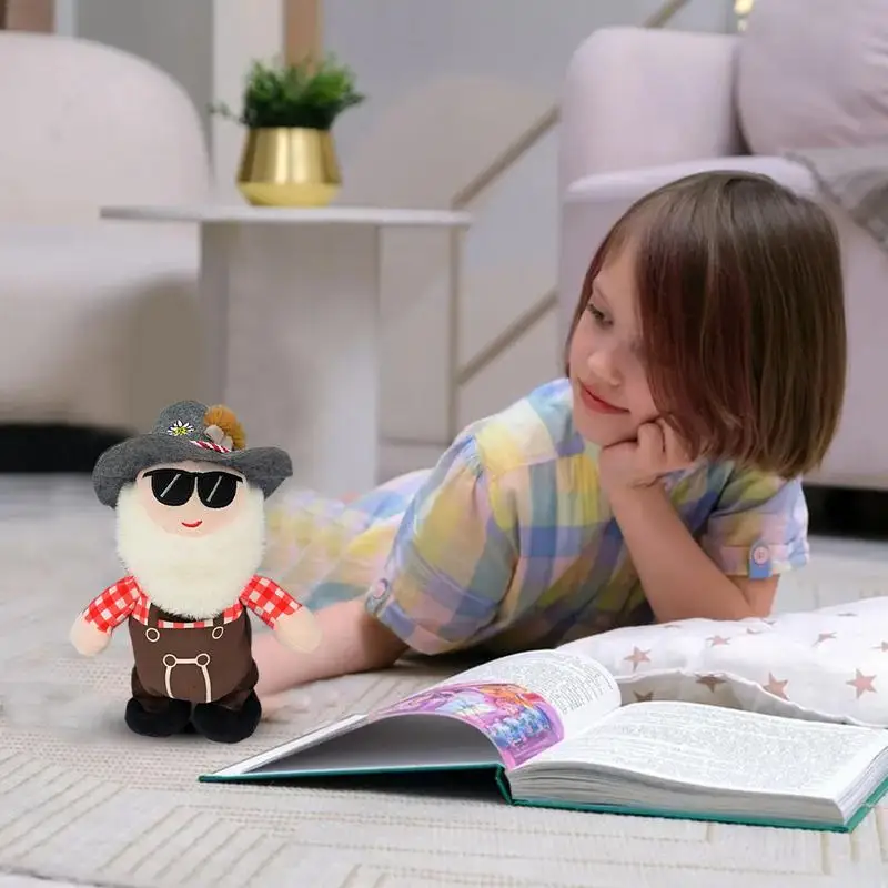 Танцующий Санта-Клаус с музыкой прогулочная плюшевая рождественская кукла