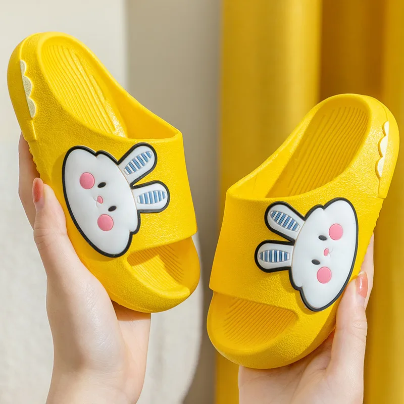 

Children's Slippers Summer 2022 New Cute Cartoon Bear Rabbit Boys and Girls Indoor Non-slip Toddler Girls Shoes Slippers Kids