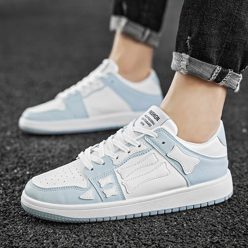 Мужские кроссовки из ПУ кожи Вулканизированная подошва Повседневная дышащая