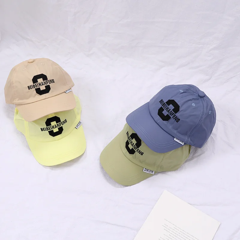 

Letter Baby Fast Drying Children's Baseball Cap Outdoor Sun Protection Thin Peaked Cap Baby Boy Girl Sun Hats Casual All-Match