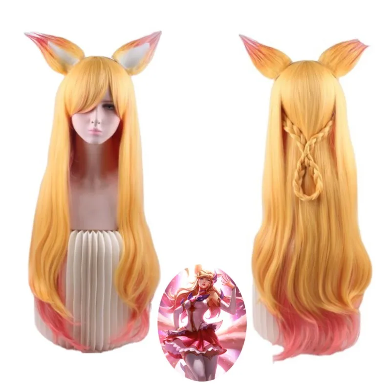 Фото XQGame LoL Star Guardian Ahri The Nine-Tailed Fox Косплей Костюм Парик Аниме Сексуальная Женщина Топ Юбка Хэллоуин Карнавальный Костюм Партии №4