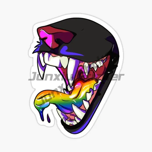 Femboy меховой волк аниме мультфильм наклейка для мотоцикла ноутбука автомобиля велосипеда настенный стол шлем Лодка Холодильник водонепроницаемые ПВХ наклейка якоб и вильгельм гримм картонка волк и семеро козлят