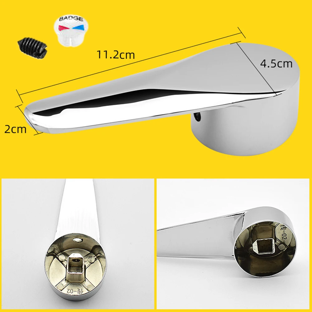 

Faucet Handle Switch Handle Valve Core Bathroom Replacement Plated Taps 35/40mm Cartridge Spool Faucet Single Metal Lever Handle